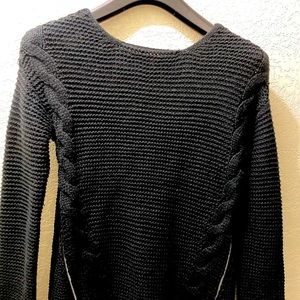 A.N.A. Cable Knit Sweater Black Size XS